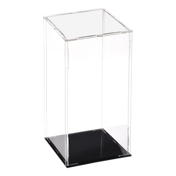 Caja de exhibición de acrílico Uxcell Caja de protección a prueba de polvo Cubo Coleccionables 3.9x3.9x9.8 pulgadas