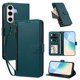thumbnail image 2 of Funda con Billetera para [Samsung Galaxy S24 FE] con Bolsillo Zipper y Tarjetero Verde pavo real, 2 of 6