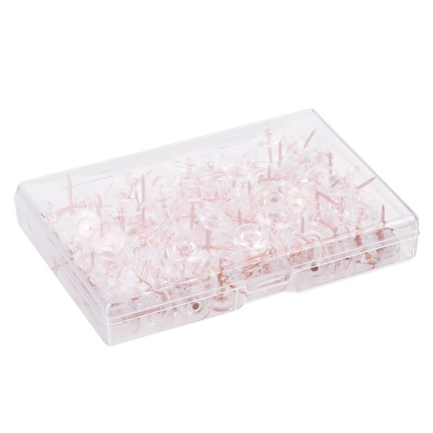 Chinchetas redondas pequeñas transparentes de alta calidad, con forma especial, de corcho y plástico, 100 unidades por caja