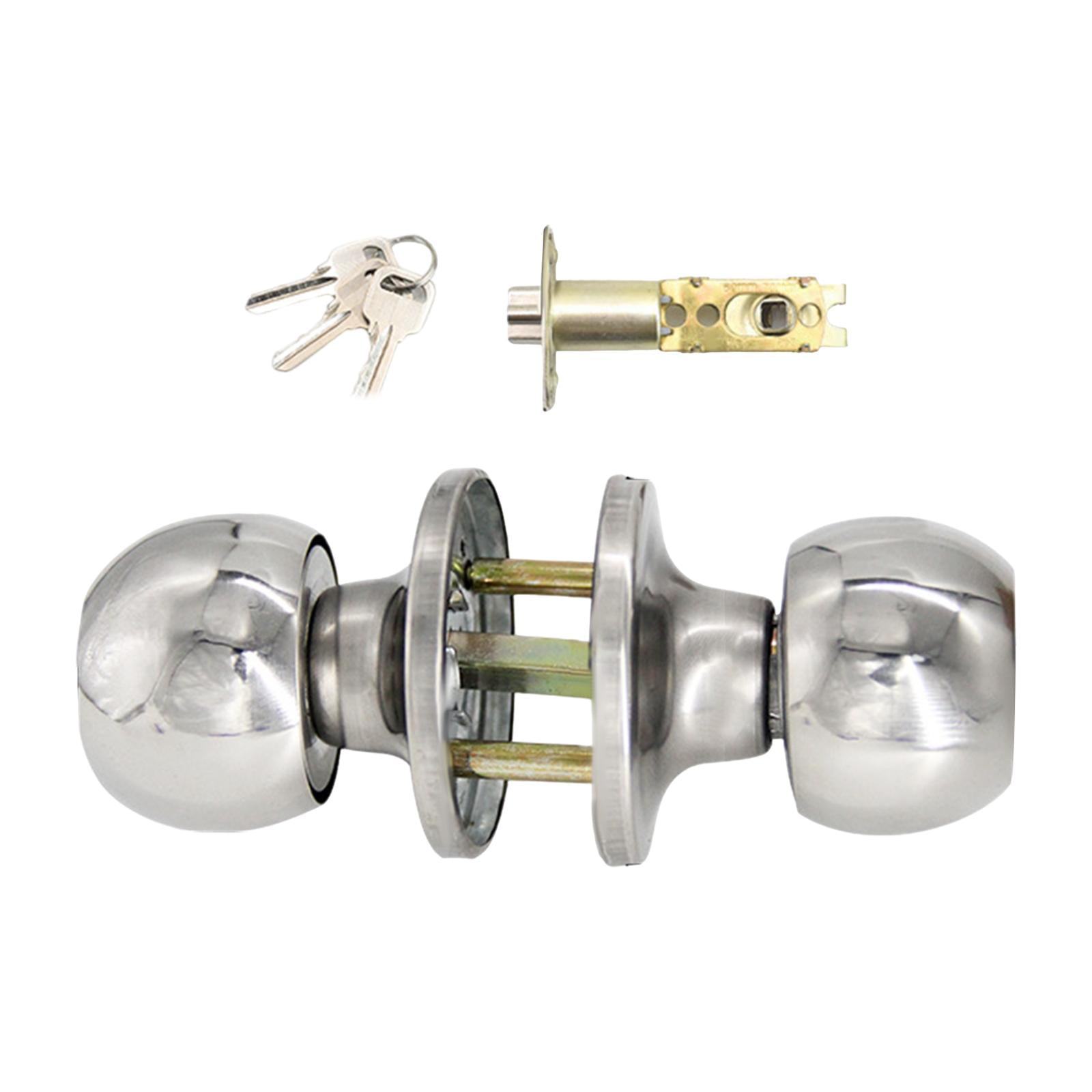 Bothyi - Pomo De Puerta De Bola De Metal Con Llaves, Cerradura De Puerta Portátil Para Apartamento, Dormitorio, Hogar, De 25 A 45mm