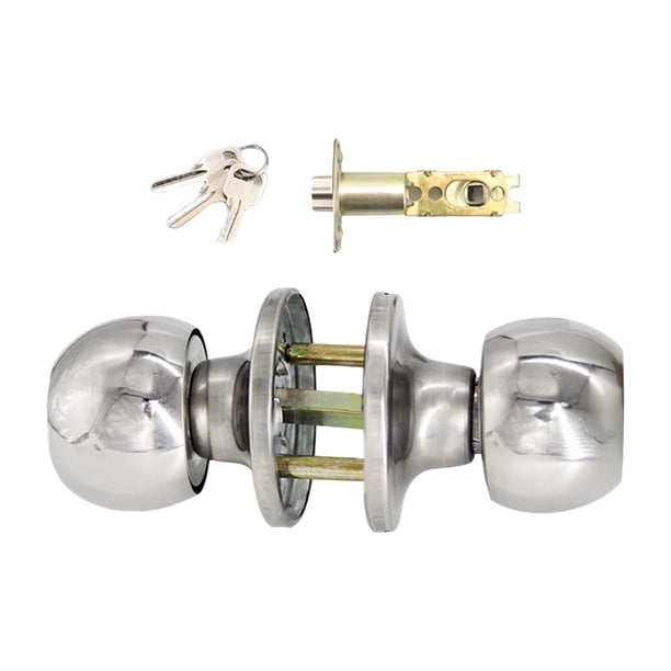 Pomo De Puerta De Bola De Metal Con Llaves, Cerradura De Puerta Portátil Para Apartamento, Dormitorio, Hogar, De 25 A 45mm
