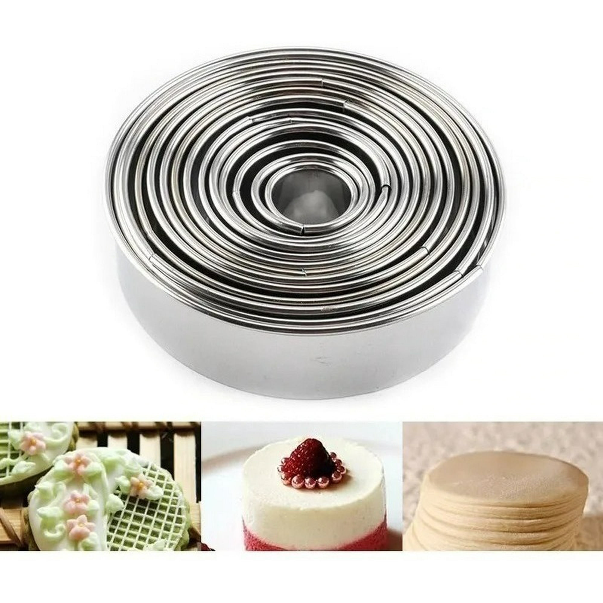 Genérico - Set Cortadores De Galletas Redondos Pan Molde Repostería