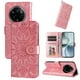 thumbnail image 4 of Funda tipo cartera FOXDOCK para Realme 14 Pro , diseño girasol en relieve, cuero PU, cierre magnético, soporte y tarjetero, 4 of 5