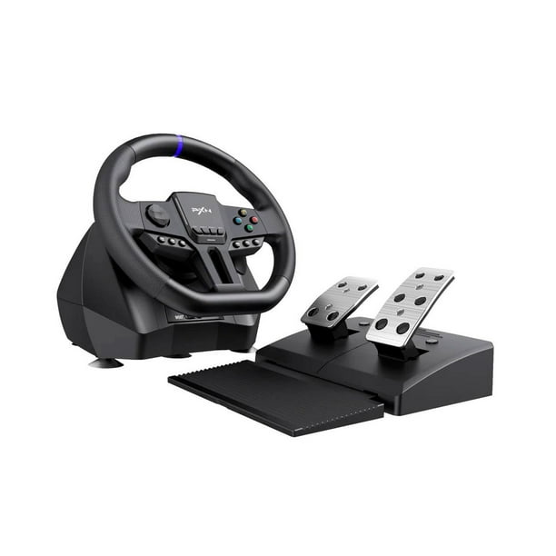 Volante de Carrera Gamer PXN V900 Gen 2 Ajustable + Pedalera PC PS4 XBOX