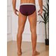thumbnail image 3 of INSPIRE CHIC Ropa interior masculina transpirable con cintura elástica de color contrastante y elástica 30 Burdeos, 3 of 5