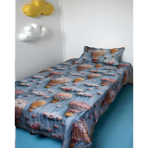 Genérico - Cobertor Quilt 3D Plaza Y Media 180 X 230 Cm V06