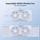 thumbnail image 5 of Ventilador de ventana Shinic 9 Twin con mando a distancia de 3 velocidades, color blanco, 5 of 8