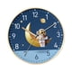 thumbnail image 5 of Reloj De Pared Redondo Silencioso Analógico De Dibujos Animados Para Sala De Estar Dormitorio Niños Astronauta Luna, 5 of 5