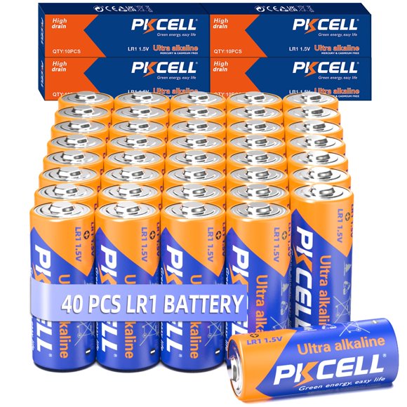 Pila PKCELL N 1.5 V Alcalina 40 unidades MN9100