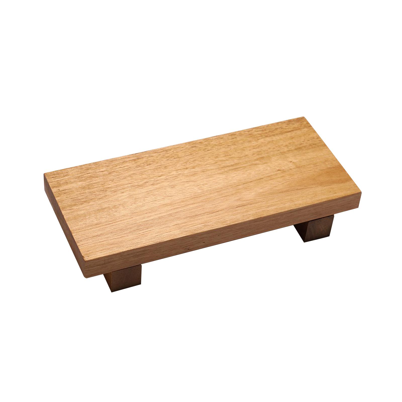 Magideal - Soporte De Pedestal De Madera, Bandeja De Exhibición De Madera, Soporte Para Cupcakes, Bandeja De Jabón Rústica, Elevador De Madera Para Cocina, Tocad