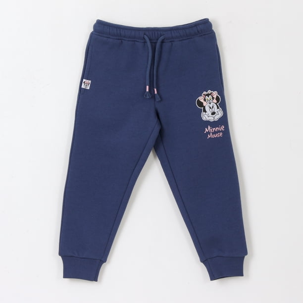 Pantalón de Buzo Niña Logo Minnie Azul Marino Disney