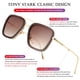 thumbnail image 4 of Gafas de sol AIEYEZO Tony Stark vintage con montura metálica cuadrada, 4 of 7