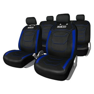 Sparco - Fundas Cubreasiento Universal Negro Azul Poliéster 406Bl