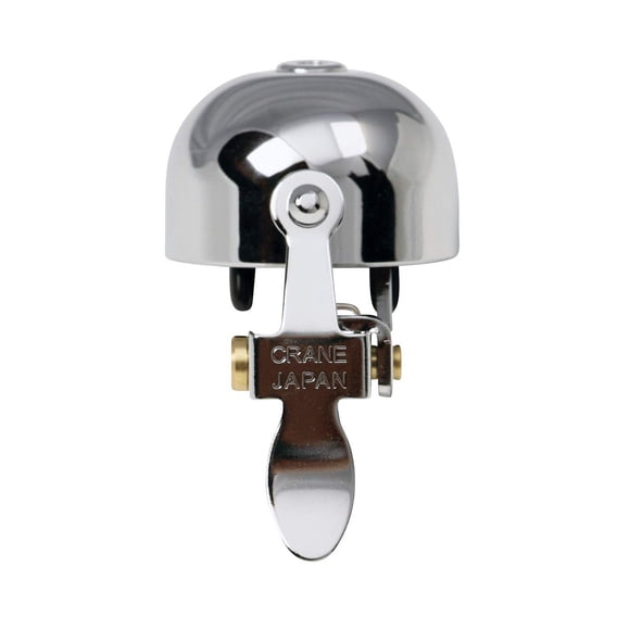 Timbre de Bicicleta Crane E-Ne Cromado, Compatible con Manubrios de 22-32 mm