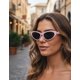 thumbnail image 1 of Lentes De Sol Modelo Felina Estilo Moderno UVA//UVB rosa Talla Única, 1 of 5