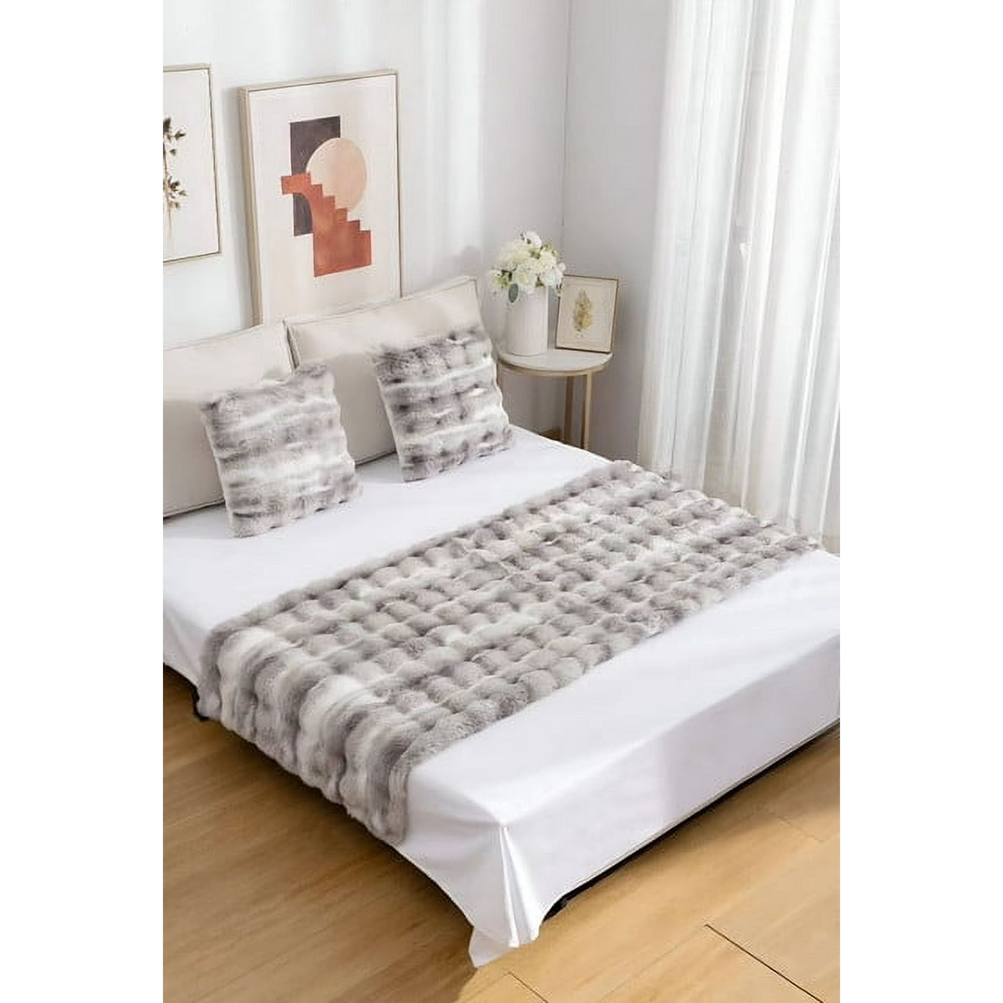 Todo Para El Hogar - Juego De Piecera De Cama Con 2 Fundas Modelo Burbuja Café