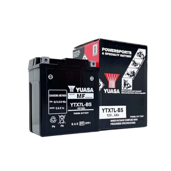 Batería Yuasa YTX7L-BS 6AH 100CCA para Moto