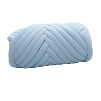 Magideal - Hilo Grueso De Terciopelo De 500G Para Tejer Alfombra De Diy, Hilo Tubular Jumbo Suave Para Proyectos De Macramé, Tapiz, Alfombras, Ganchill , Azul Claro