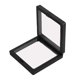 thumbnail image 3 of Vitrina De Marco Flotante 3D, Pendientes Elegantes, Película De PE, Vitrina De Joyería, Color Negro, 7cm X 7cm X 2cm, 3 of 3