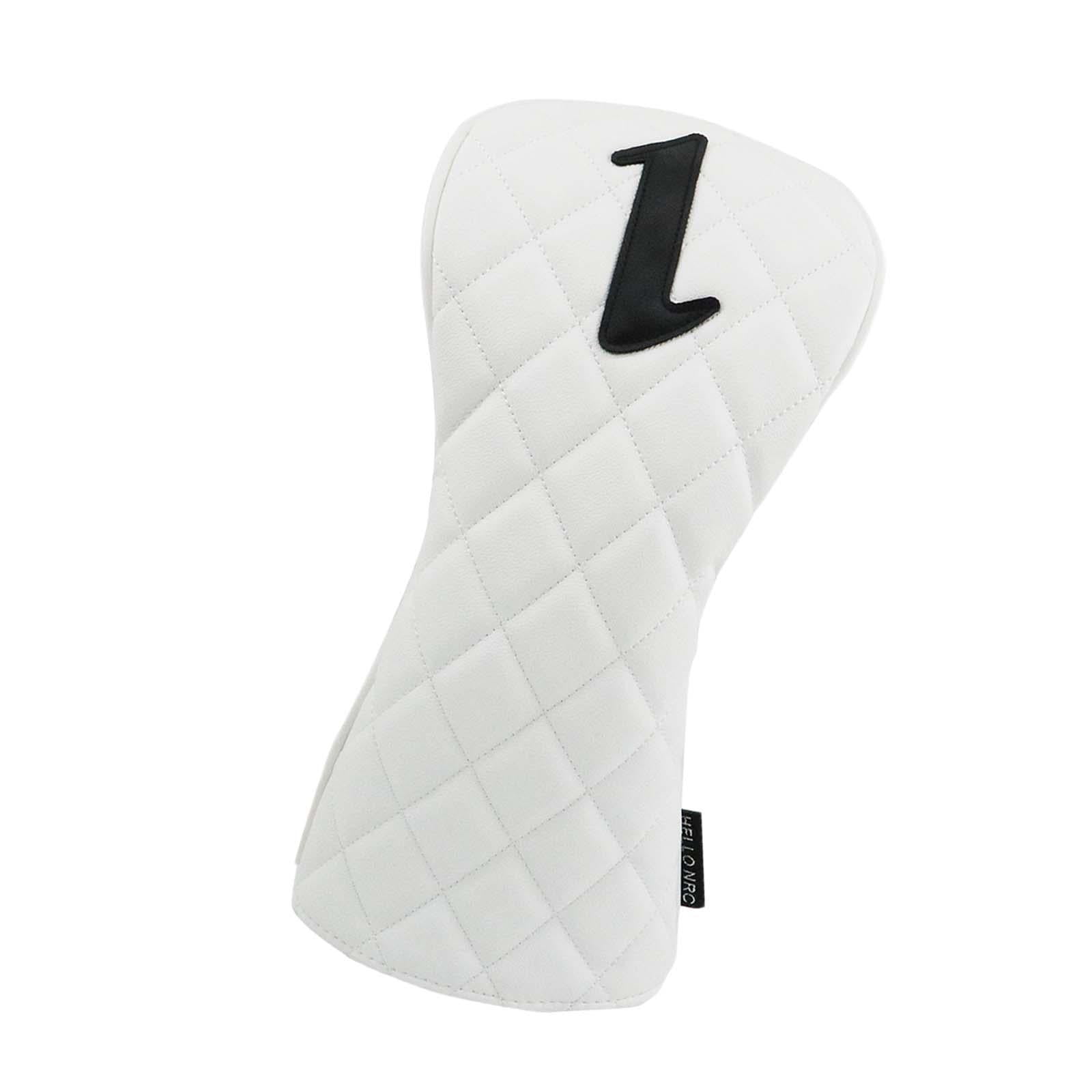 Ioensy - Funda De Madera Para Palos De Golf, Cuello Largo, Funda De Madera Para Palos De Golf Para Deportes Al Aire Libre, Adultos, 1 Blanca