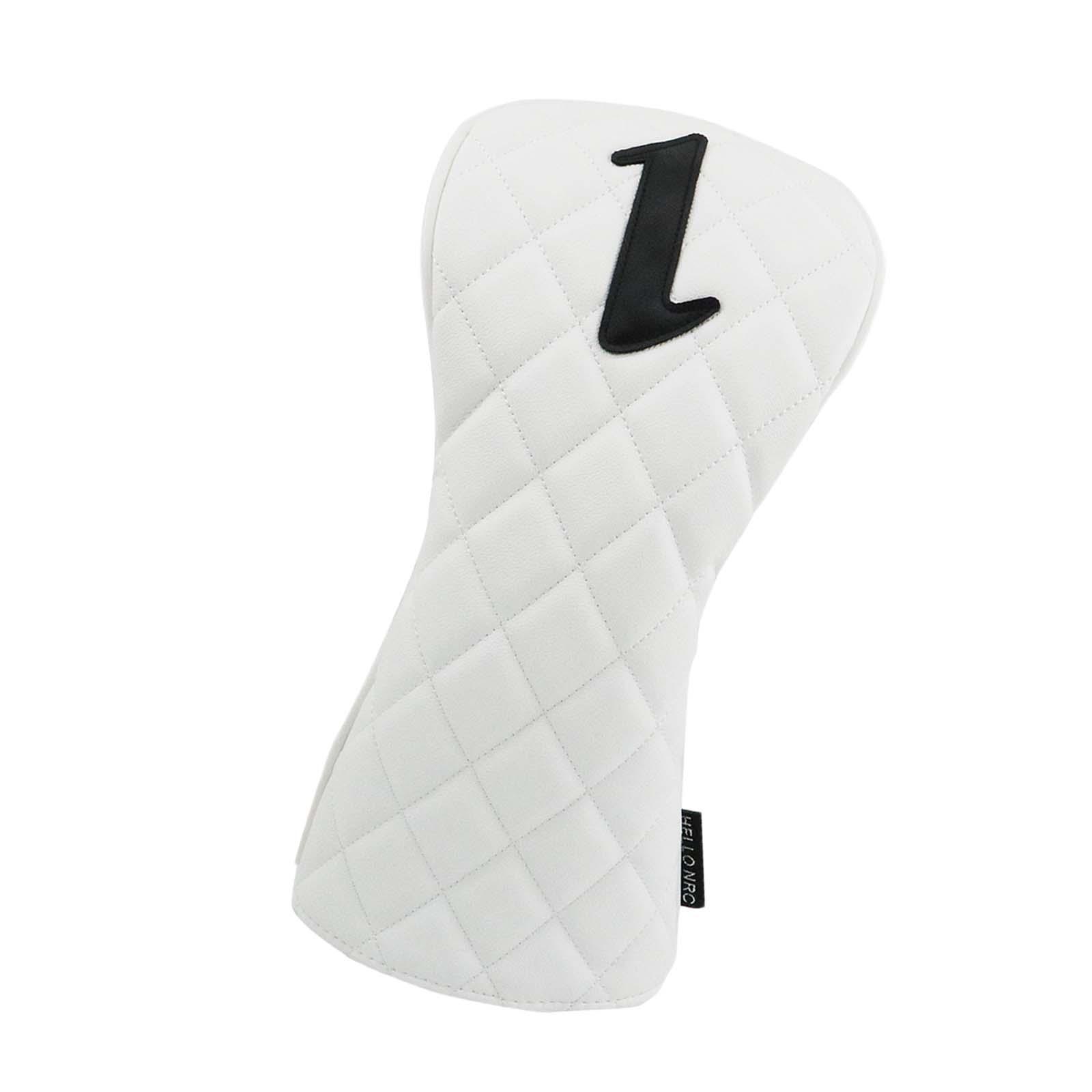 Ioensy - Funda De Madera Para Palos De Golf, Cuello Largo, Funda De Madera Para Palos De Golf Para Deportes Al Aire Libre, Adultos, 1 Blanca