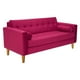 thumbnail image 2 of Sofa Retro 3c + 2 Pouf Felpa 04 Burdeo, 2 of 6