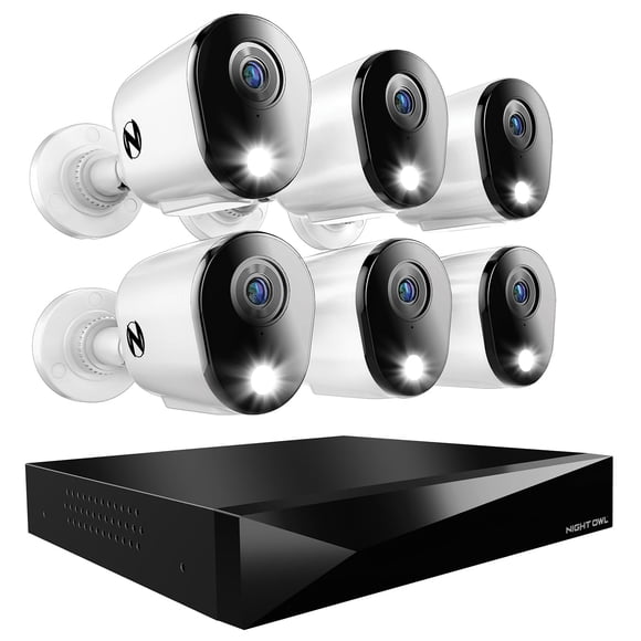 Sistema de cámara de seguridad Night Owl 12Ch DVR 2K HD 1TB HDD