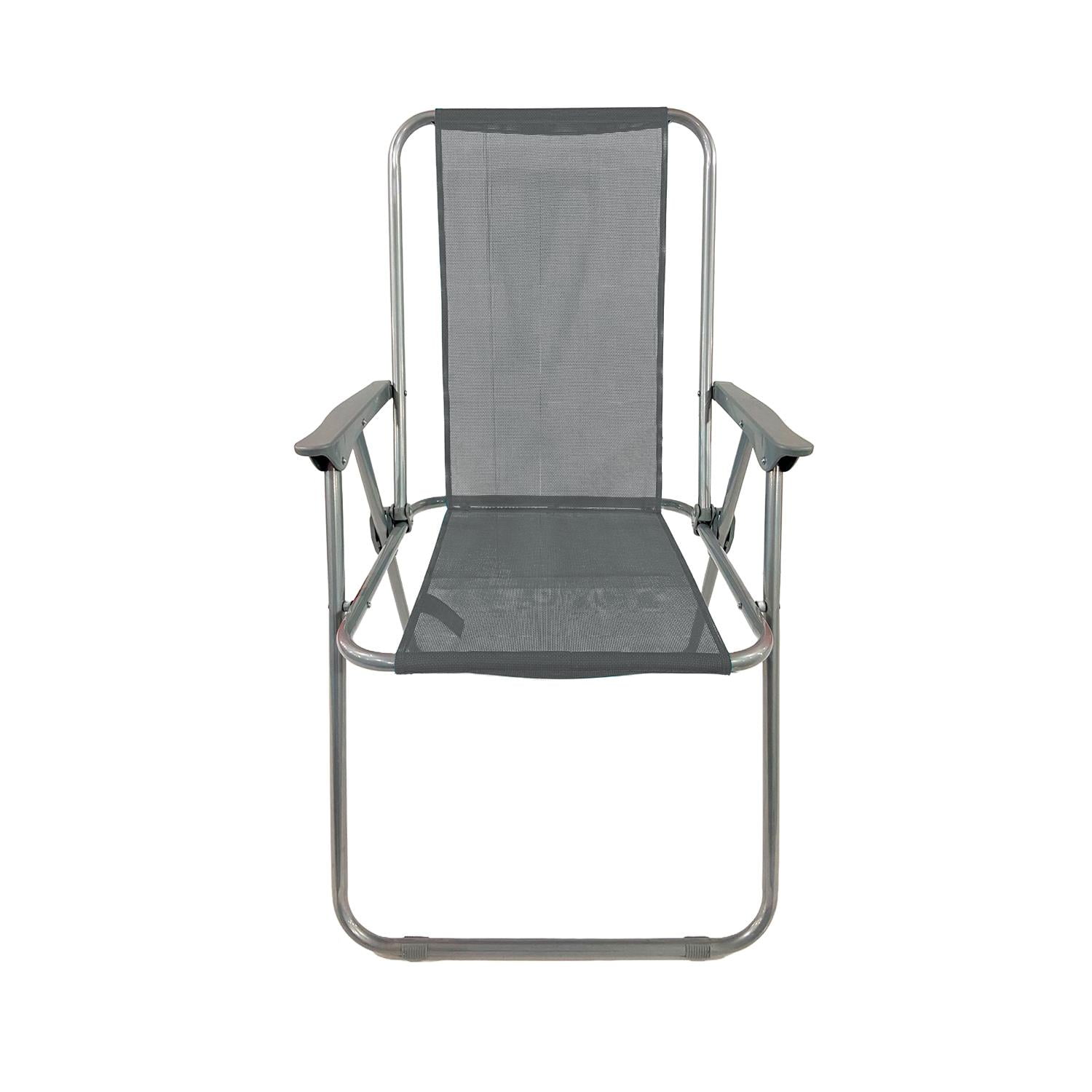 Northpak - Silla Playera Gray Beach Gris 88x54x47cm North Pak Blanco 88x54x47