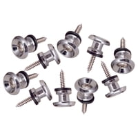 Magideal - 10X Clavijas De Bloqueo De Correa De Guitarra, Botón Final En Apariencia De Hongo Para Bajo Eléctrico Clásico Acústico, Ukelele De Guitarra , Plata