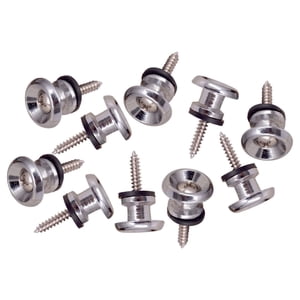 Magideal - 10X Clavijas De Bloqueo De Correa De Guitarra, Botón Final En Apariencia De Hongo Para Bajo Eléctrico Clásico Acústico, Ukelele De Guitarra , Plata