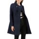 thumbnail image 3 of INSPIRE CHIC Abrigo de Mujer Doble Botonadura Largo Midi Cuello Alto Manga Larga Abrigo L Azul, 3 of 8
