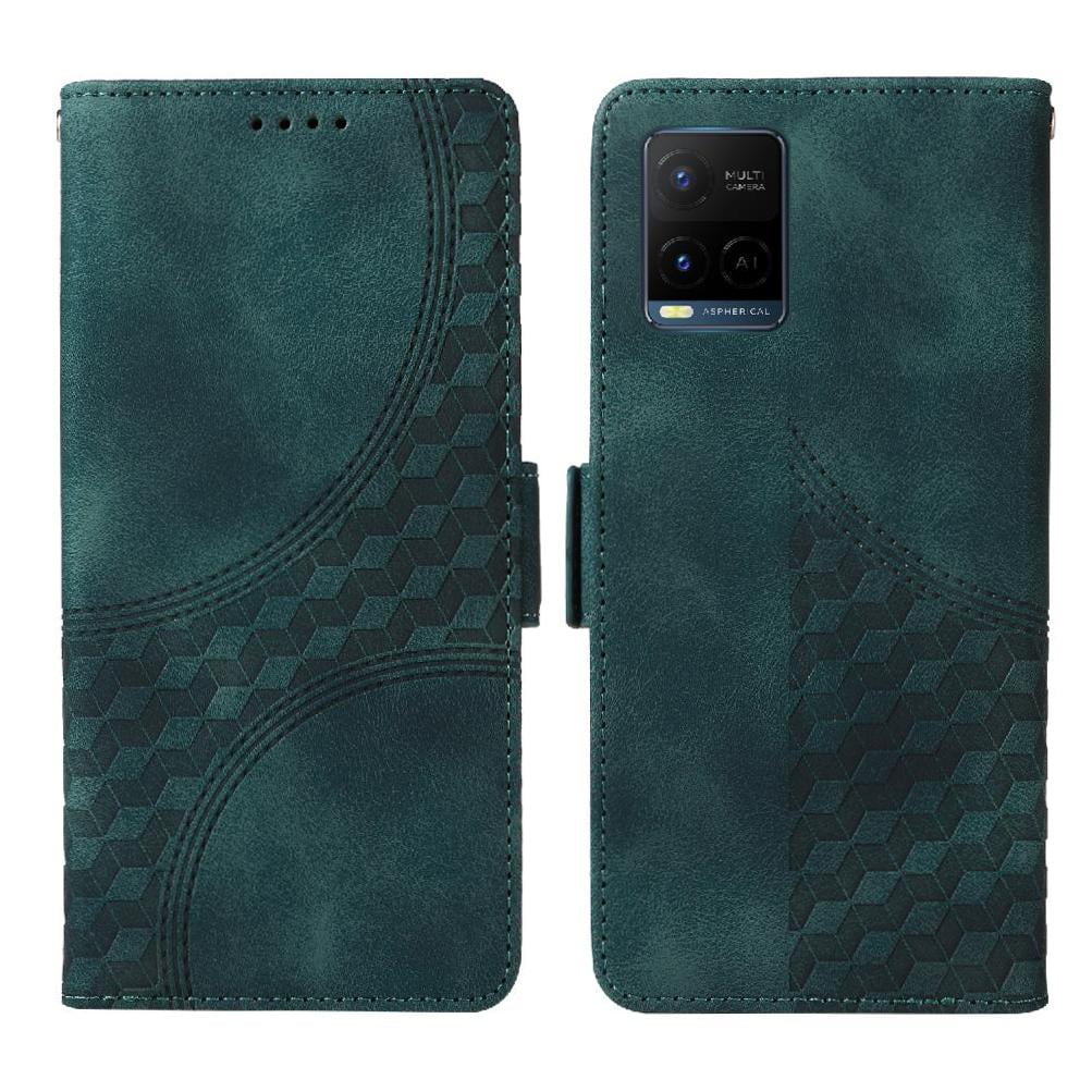 Carcasa Foxdock Vivo Y21 2021 De Cuero Pu, Diseño Acolchado Clásico, Protección Contra Caídas Y Rayones