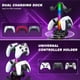 thumbnail image 3 of Estación de Carga para Controladores de PS5 con 2 Soportes de Carga y 2 Soportes para Controladores sin Carga Compatible con Xbox/PS5/4/Switch/PC Gamepad Luces Dinámicas 2 Puertos USB, 3 of 8