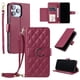 thumbnail image 1 of Funda tipo billetera FOXDOCK para iPhone 16 Pro Max – Tapa abatible con correa para mujer, 1 of 5