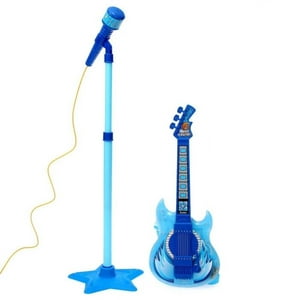 Total Upgrate - Juguete Guitarra Y Microfono Musical Karaoke Azul
