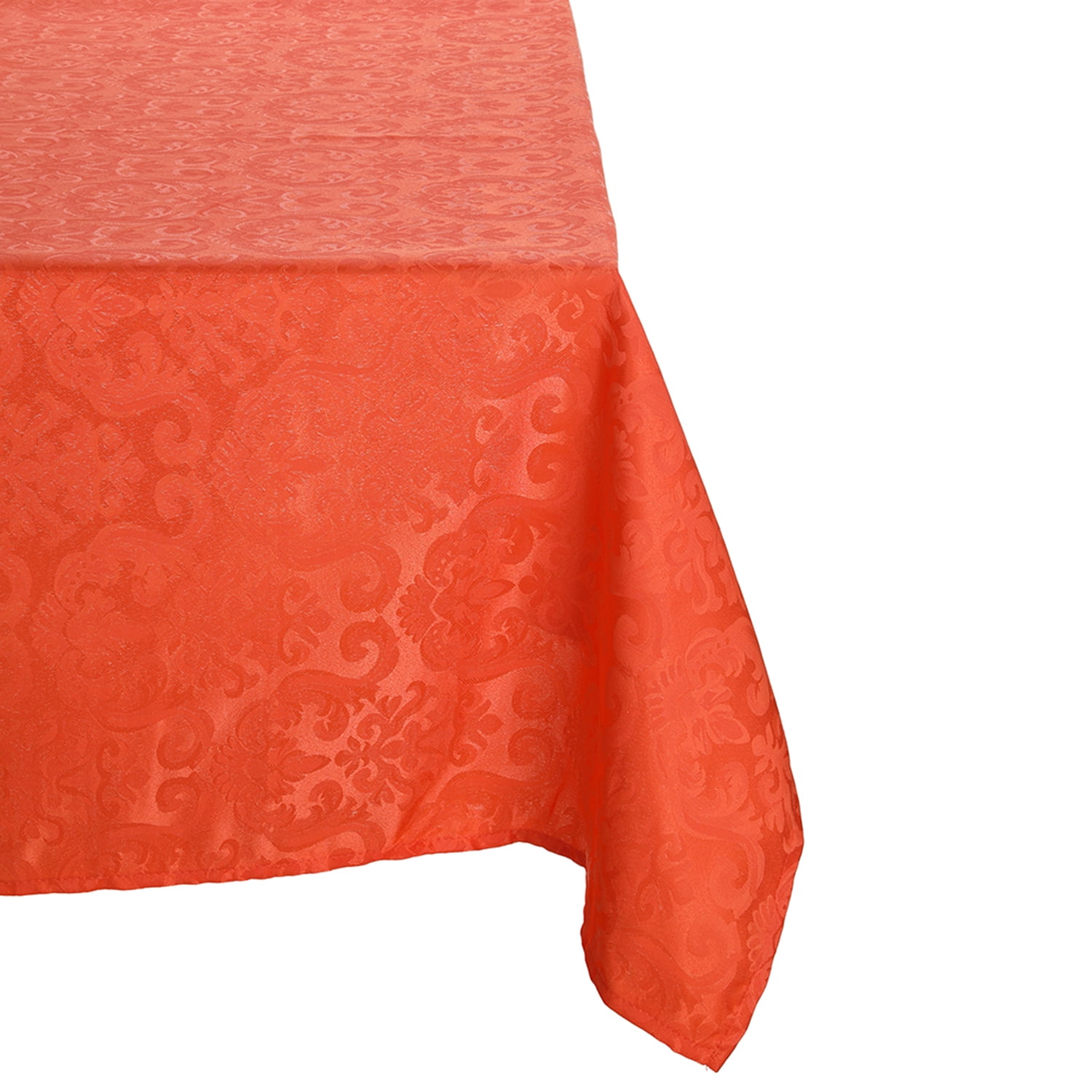 Sueño Blanco - Mantel Rectangular Flor De Lis Naranjo