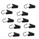 thumbnail image 2 of 10pcs clips de cortina de alta resistencia con gancho abrazaderas de resorte clips de suspensión planeador negro, 2 of 3