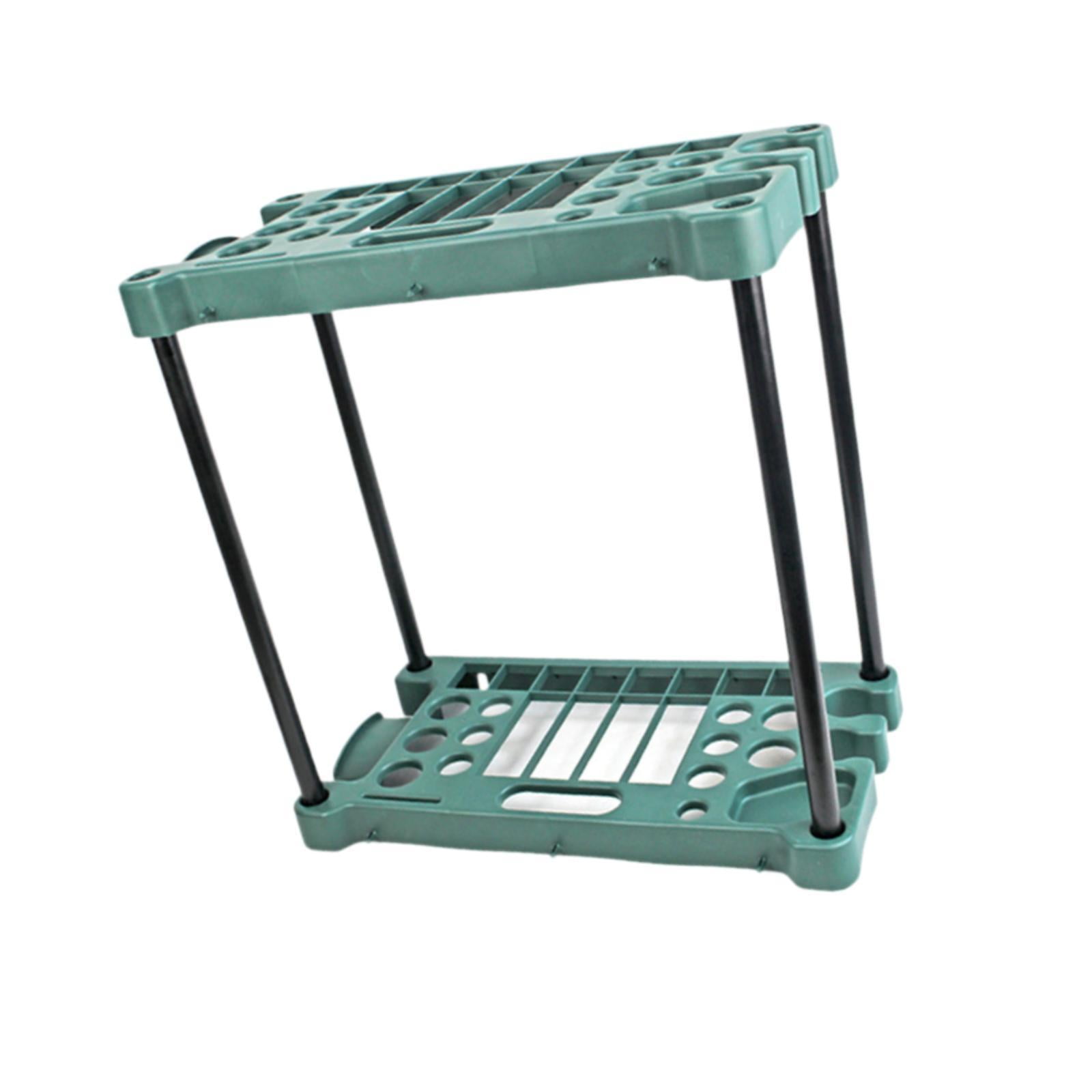 Ioensy - Organizador De Herramientas De Jardín, Soporte De Herramientas De Jardín Verde Para Fregonas, Cobertizo De Herramientas De Mango Largo