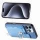 thumbnail image 2 of Funda Magnética Para Iphone 16 Pro Con Billetera Y Anillo Protector Resistente Azul, 2 of 6