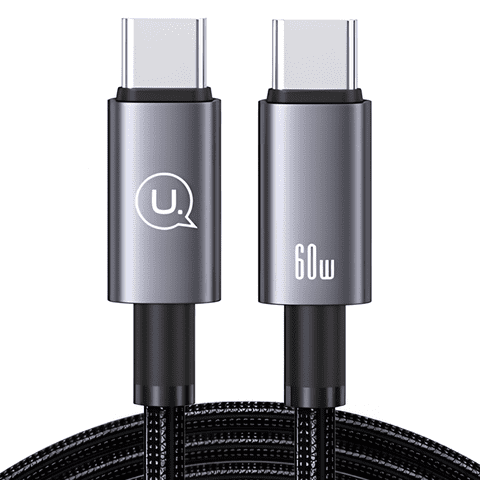 Usams - Cable Usb Tipo C A Usb Tipo C Para Iphone 15 16 17 Samsung 60W 25Cm Sj678