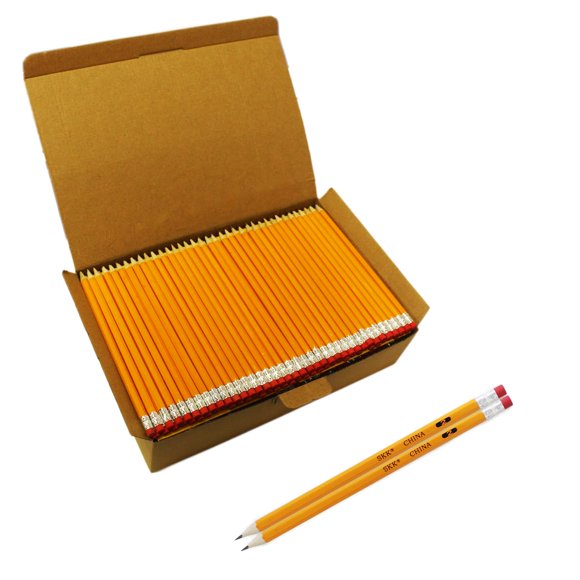 Lápices SKKSTATIONERY, 200 unidades, preafilados, #2 HB, amarillos