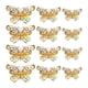 thumbnail image 2 of 12 Piezas De Decoración De Pared De Mariposa Hueca 3D En 3 Tamaños Para Sofás, Escritorios Y Ventanas En Dorado Degradado, 2 of 3