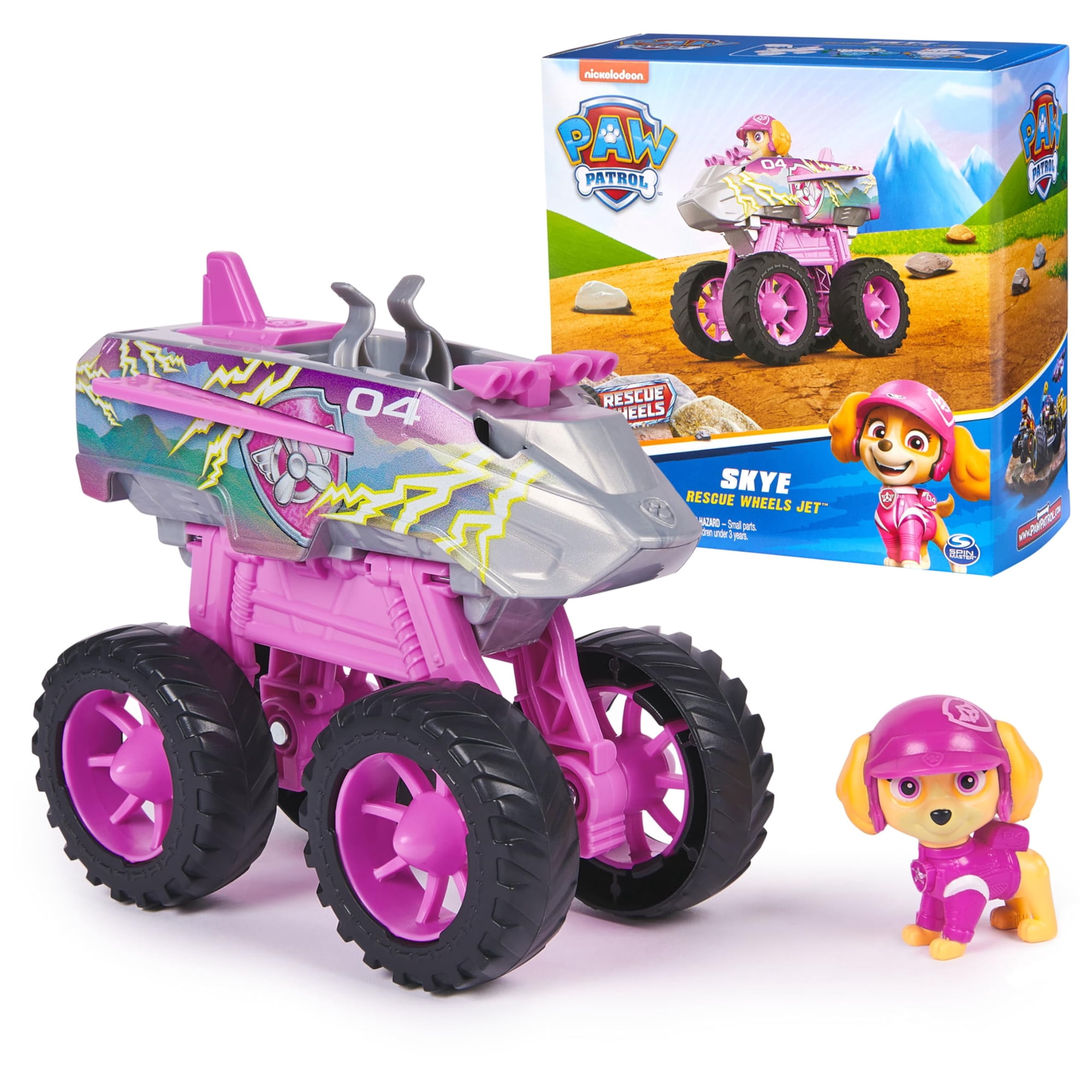 Camión De Juguete Paw Patrol Rescue Wheels Skye's Jet Con Figura 3+