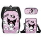 thumbnail image 1 of Lovely Kuromi 3Pcs/Set Capacity Shoulder Bags Kawaii Primary Girls School Bags Lightweight Cartoon Backpacks Meal Bag Plush Doll, 1 of 3