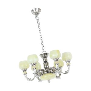 Bothyi - Candelabro En Miniatura A Escala 1/12, Muebles De Simulación, Juguetes, Lámpara Colgante, Modelo Argent