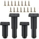 thumbnail image 1 of 4 patas ajustables para muebles de 8 a 12 cm, patas de cocina ajustables, carga máxima de 300 kg, patas de gabinete con 16 tornillos, color negro, 1 of 5