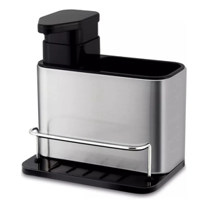 Genérico - Dispensador De Jabón 3 En 1 Soporte Para Esponja Acero Plateado