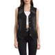 thumbnail image 1 of INSPIRE CHIC Chaleco de Mezclilla Lavado sin Mangas con Cuello en V y Botones para Mujer XS Negro, 1 of 6