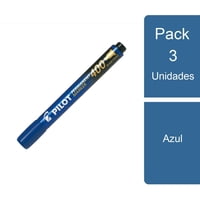 Pilot - Pack 3 Marcador Permanente Sca400 Biselado Azul