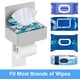 thumbnail image 2 of Portarrollos de papel higiénico con estante y espacio de almacenamiento, dispensador de toallitas húmedas para baño, montaje en pared de acero inoxidable: oculta tus toallitas (grande, níquel cepillad, 2 of 6